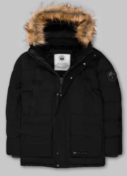 Men's winter hooded parka jacket Forest