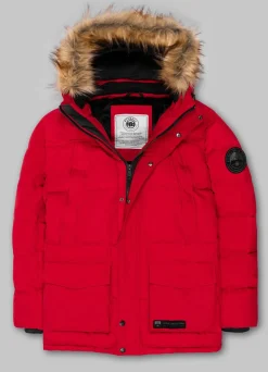 Men's winter hooded parka jacket Forest