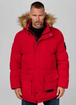 Men's winter hooded parka jacket Forest
