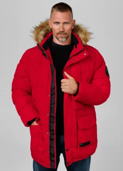 Men's winter hooded parka jacket Forest
