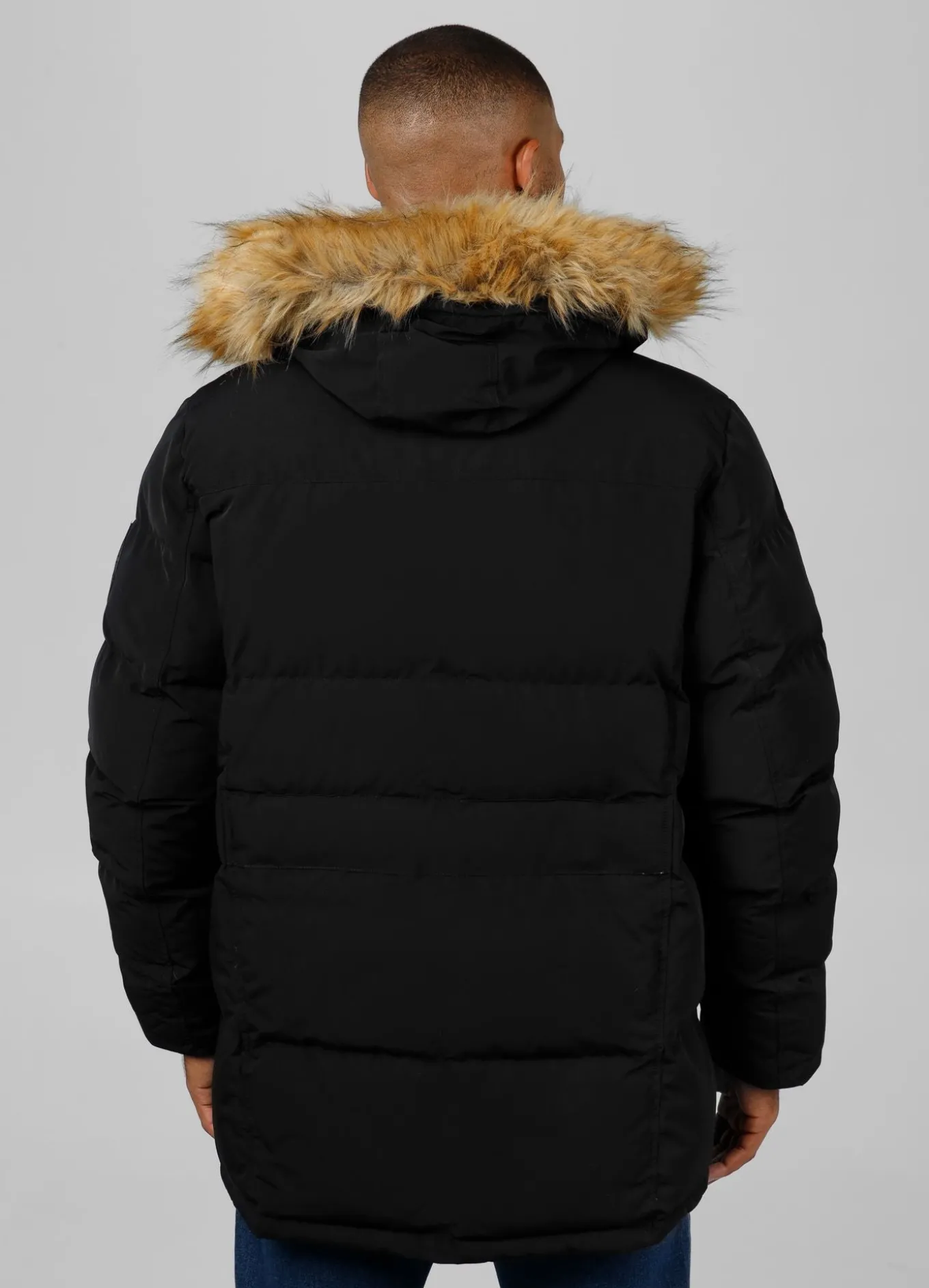 Men's winter hooded parka jacket Forest
