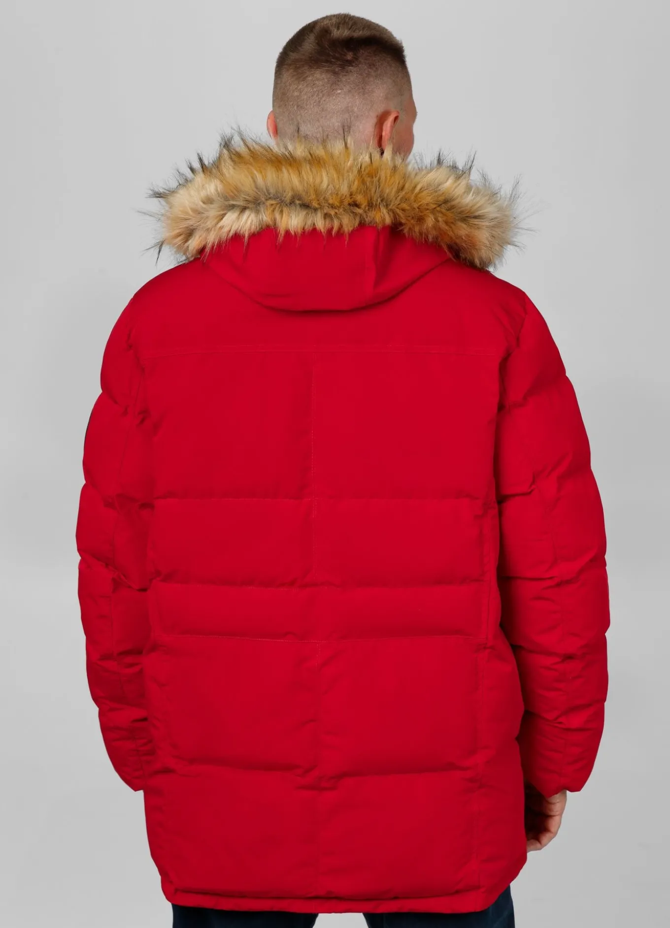 Men's winter hooded parka jacket Forest
