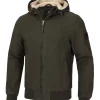 Men's winter hooded jacket Crimson