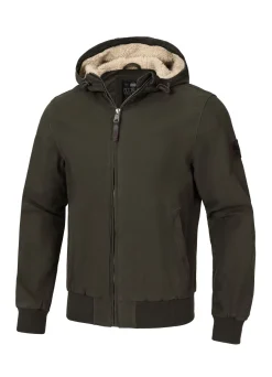 Men's winter hooded jacket Crimson
