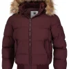 Men's winter hooded jacket Burnt