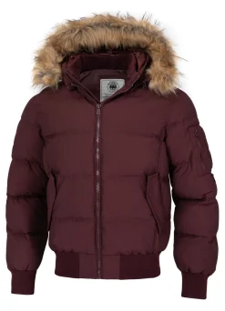 Men's winter hooded jacket Burnt