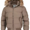 Men's winter hooded jacket Burnt