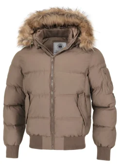 Men's winter hooded jacket Burnt