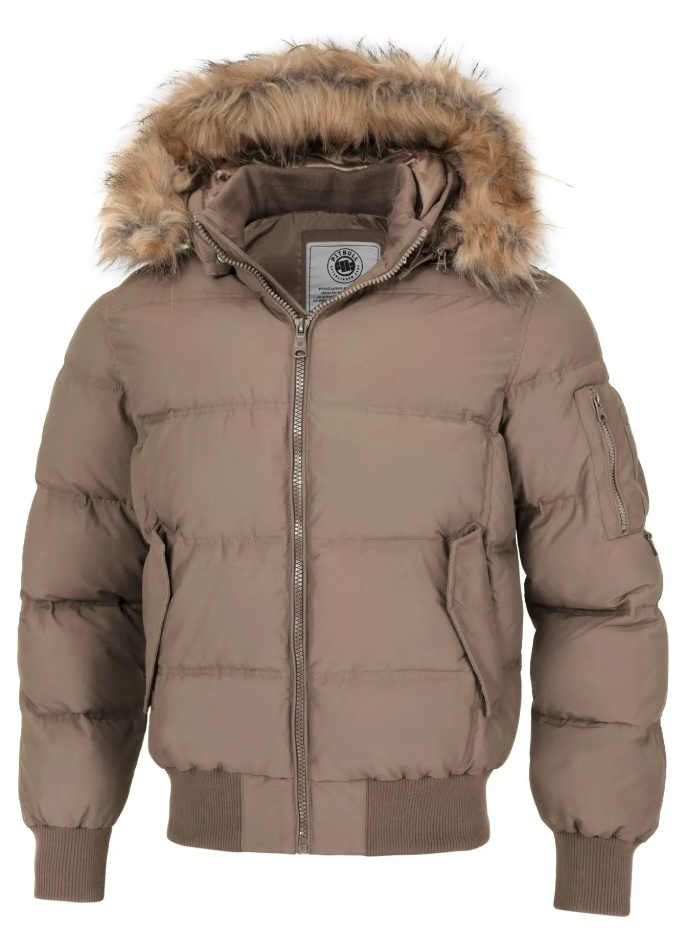 Men's winter hooded jacket Burnt