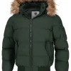 Men's winter hooded jacket Burnt