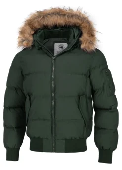 Men's winter hooded jacket Burnt