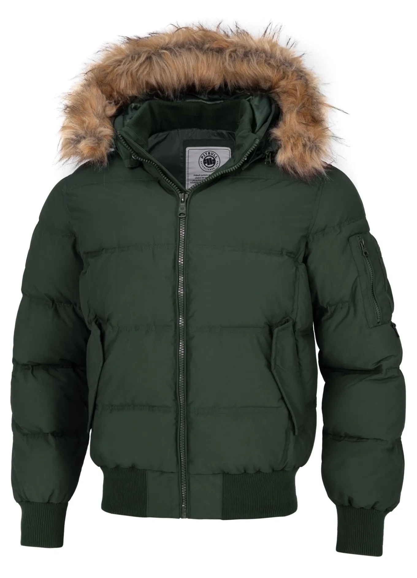 Men's winter hooded jacket Burnt
