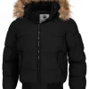 Men's winter hooded jacket Burnt