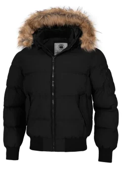 Men's winter hooded jacket Burnt