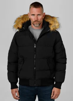 Men's winter hooded jacket Burnt