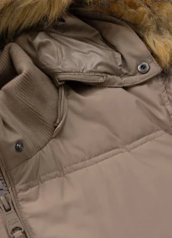 Men's winter hooded jacket Burnt