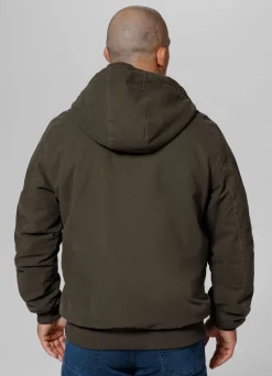 Men's winter hooded jacket Crimson