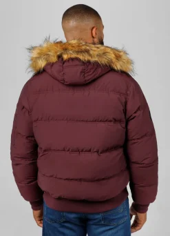 Men's winter hooded jacket Burnt