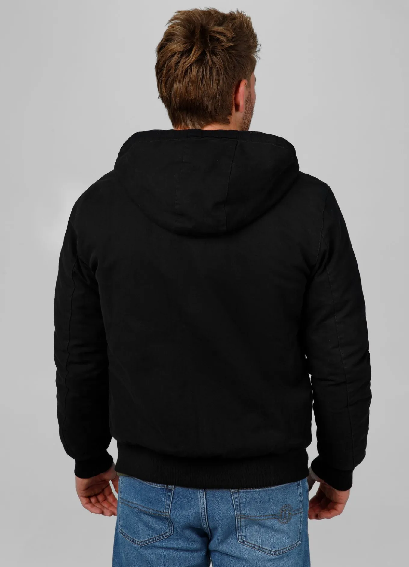 Men's winter hooded jacket Crimson