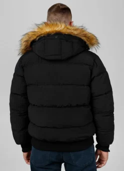Men's winter hooded jacket Burnt