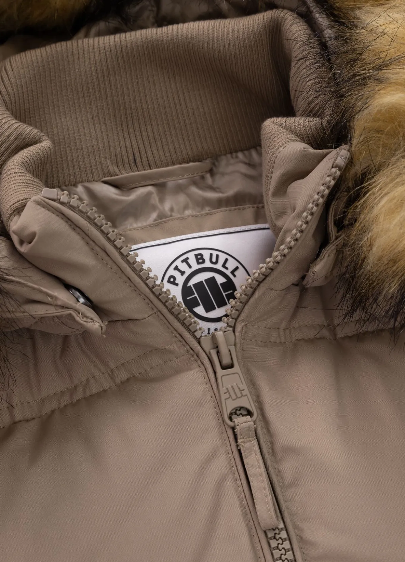 Men's winter hooded jacket Burnt