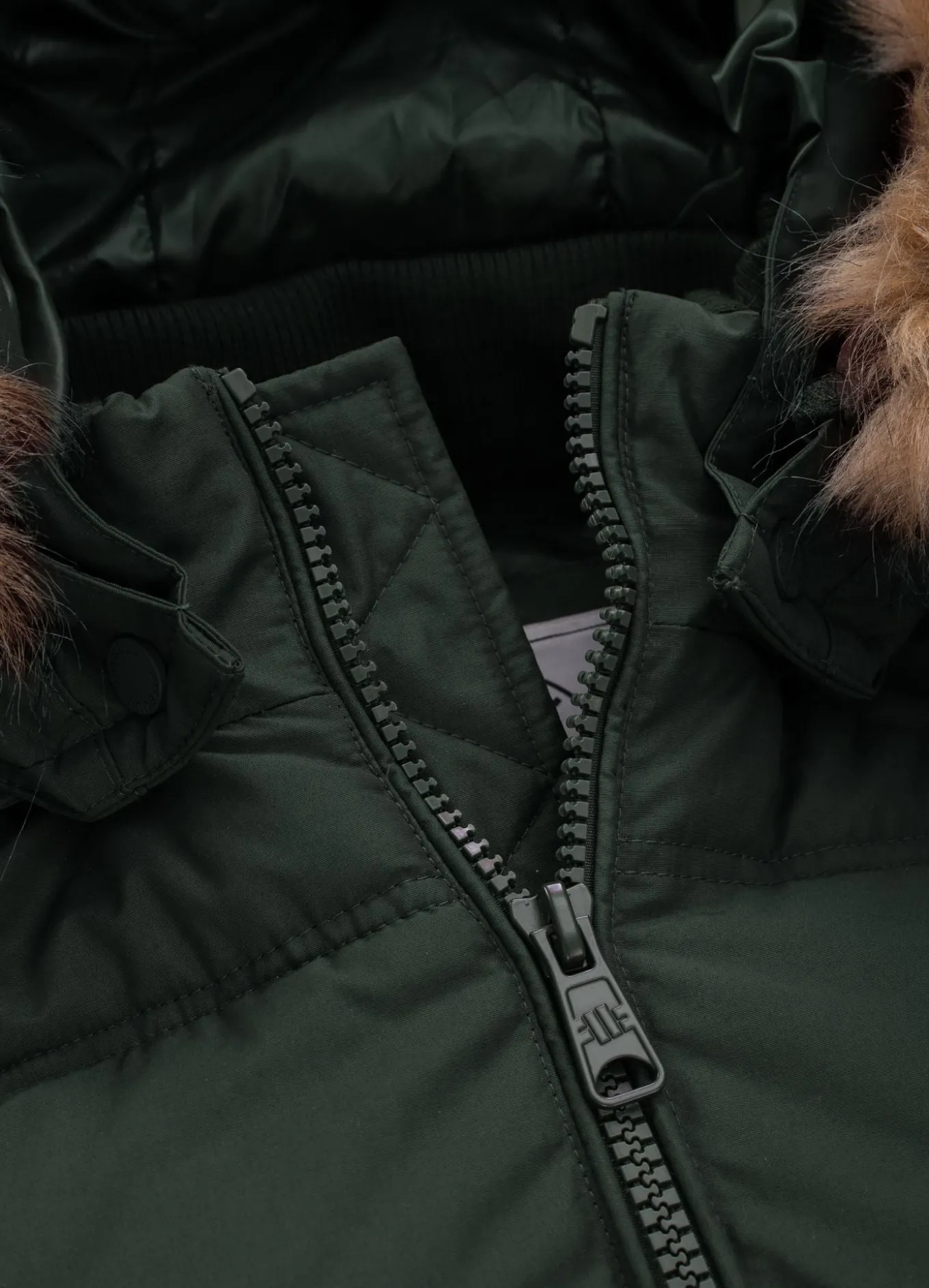 Men's winter hooded jacket Burnt