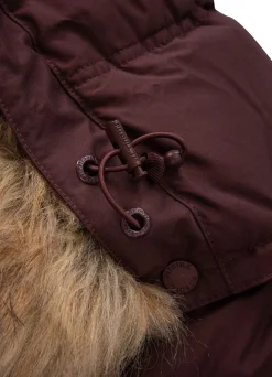 Men's winter hooded jacket Burnt