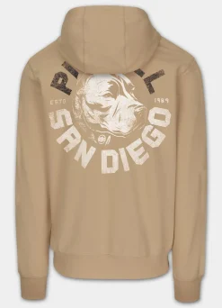 Men's Zip-up hoodie DOG SD - Light Sand