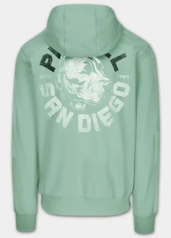 Men's Zip-up hoodie DOG SD - Mint
