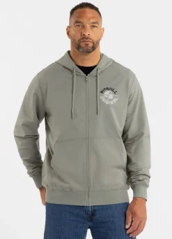 Men's Zip-up hoodie DOG SD - Dusty Salvia