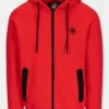 Men's Zip-up hoodie DOGWOOD - Fluo red