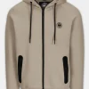 Men's Zip-up hoodie DOGWOOD - Dark sand