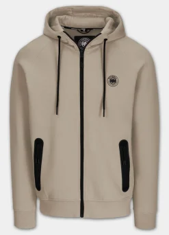 Men's Zip-up hoodie DOGWOOD - Dark sand