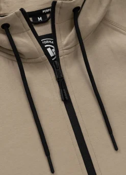 Men's Zip-up hoodie DOGWOOD - Dark sand