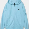 Men's Zip-up hoodie Pique Rockey - Light blue