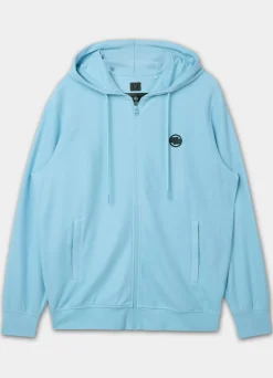 Men's Zip-up hoodie Pique Rockey - Light blue