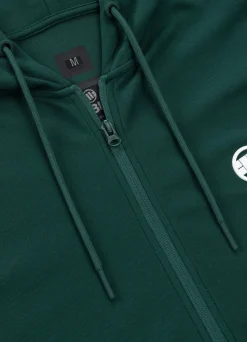 Men's Zip-up hoodie Pique Rockey - Dark green