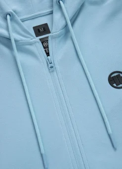 Men's Zip-up hoodie Pique Rockey - Light blue