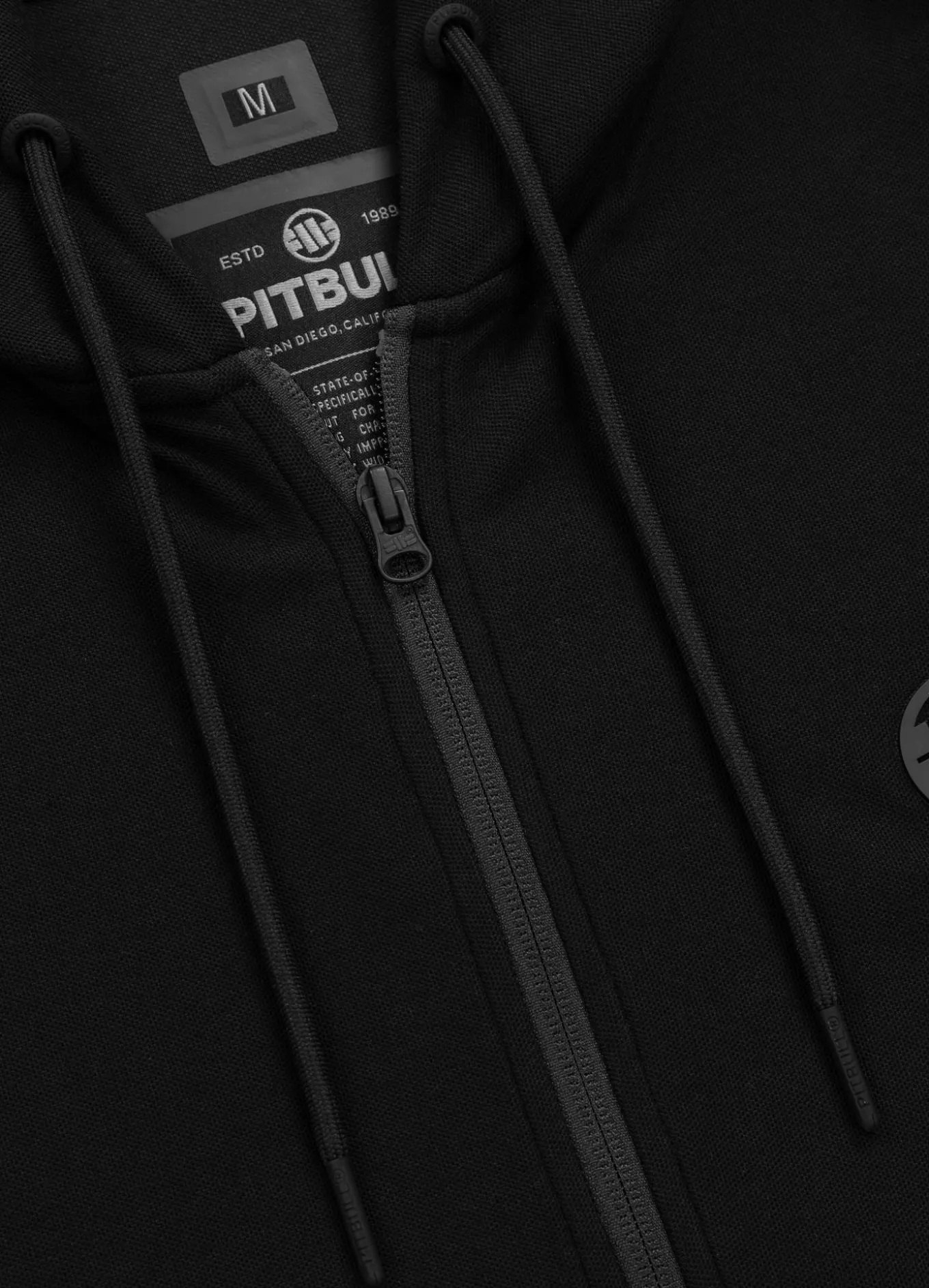 Men's Zip-up hoodie Pique Rockey - Black