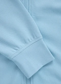 Men's Zip-up hoodie Pique Rockey - Light blue