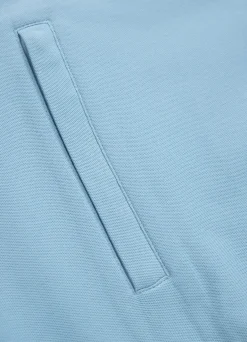 Men's Zip-up hoodie Pique Rockey - Light blue