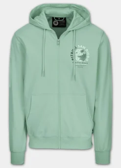 Men's Zip-up hoodie PLANET SURF - Mint