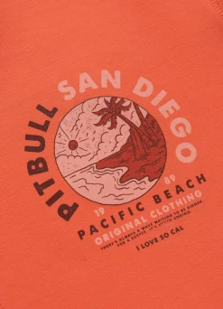 Men's Zip-up hoodie PLANET SURF - Salmon