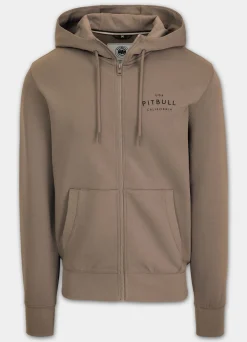Men's Zip-up hoodie SAMPSON - Light brown