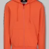Men's Zip-up hoodie TAPE NUGGET - Bright Salmon