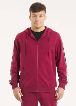 Men's Zip-up hoodie TAPE NUGGET - Burgundy