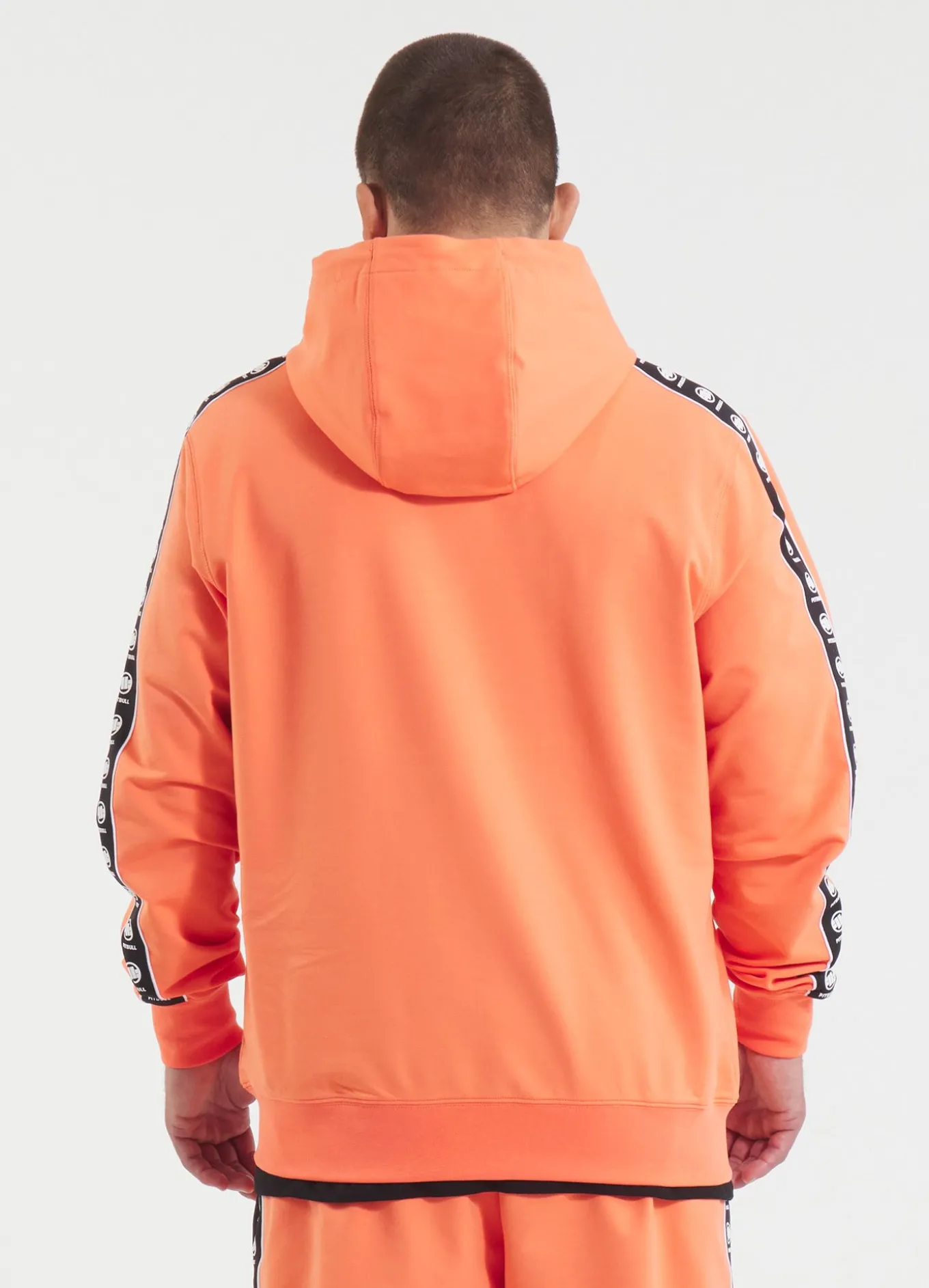 Men's Zip-up hoodie TAPE NUGGET - Bright Salmon