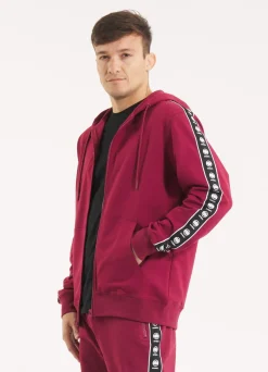 Men's Zip-up hoodie TAPE NUGGET - Burgundy