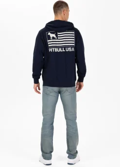 Men's Zip-up hoodie Terry Pitbull USA