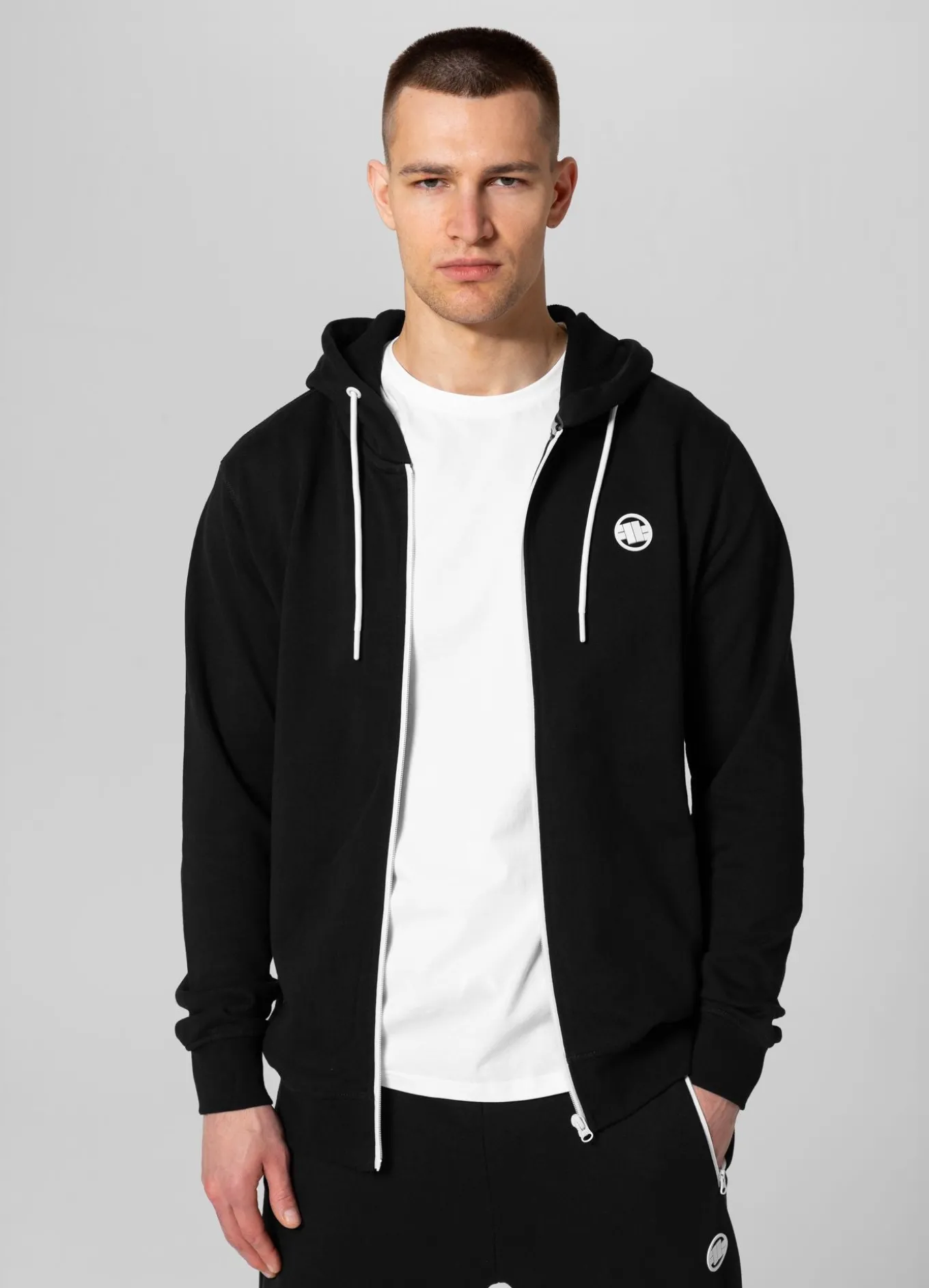 Men's Zip-up hoodie Terry Small Logo